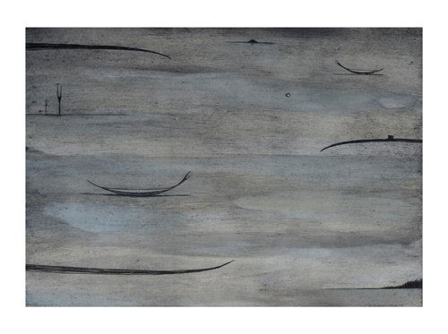 Simon Kaan Untitled 4-17, 2017 Chinese ink and gouache on cotton paper, intaglio woodblock, series of 10 50.0 x 70.0 cm