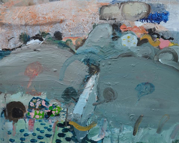 John Oxborough Hills to Highcliff III, 2013 Acrylic on canvas 44.0 x 54.0 cm