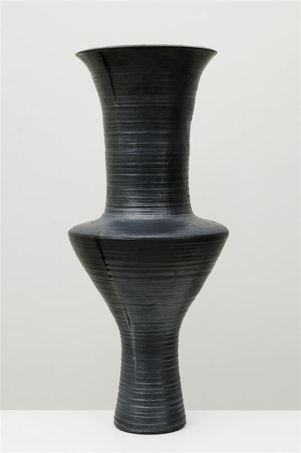 Iza Lozano Vasija 6, 2023 Stoneware clay, marble, bone ash and iron rich glaze 85.0 x 33.0 x 33.0 cm