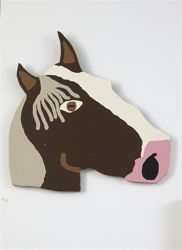 Claudia Kogachi Brown Horse Head, 2020 acrylic on board