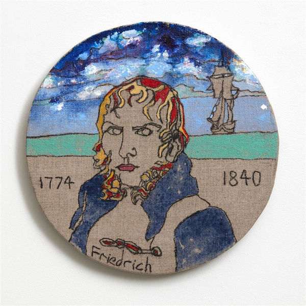 Brendan McGorry Friedrich, 2017 acrylic and charcoal on linen 29.0 x 29.0 cm