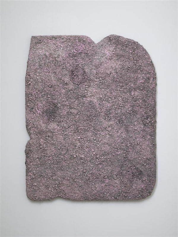 Natalie Tozer Found, early decadence era, 2019 Acrylic, gravel, concrete, wire mesh, ply substrate 140.0 x 110.0 cm