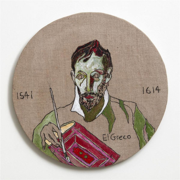 Brendan McGorry El Greco, 2017 acrylic and charcoal on linen 41.0 x 41.0 cm