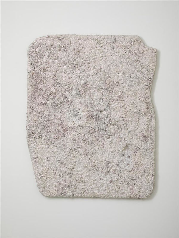 Natalie Tozer Found, early decadence era II, 2019 Acrylic, gravel, concrete, wire mesh, ply substrate 140.0 x 110.0 cm