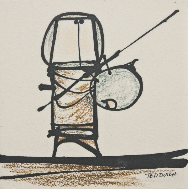 Ted Dutch (1928-2008), Warrior (tile), 1980