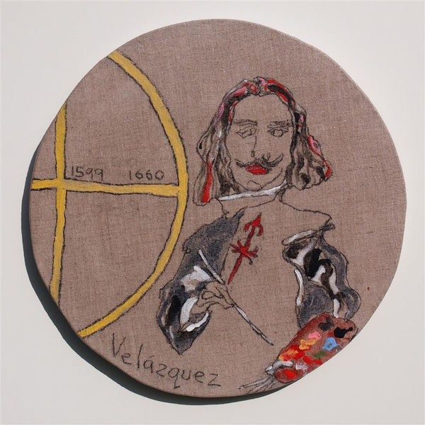 Brendan McGorry Velasquez, 2017 acrylic and charcoal on linen 33.5 x 33.5 cm