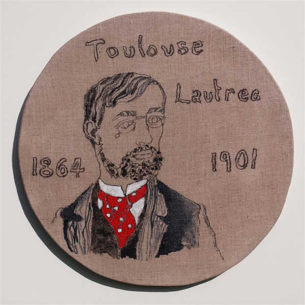 Brendan McGorry Toulouse Lautrec, 2017 acrylic and charcoal on linen 34.0 x 34.0 cm