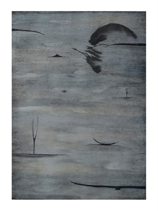 Simon Kaan Untitled 1-17, 2017 Chinese ink and gouache on cotton paper, intaglio woodblock, series of 10 70.0 x 50.0 cm