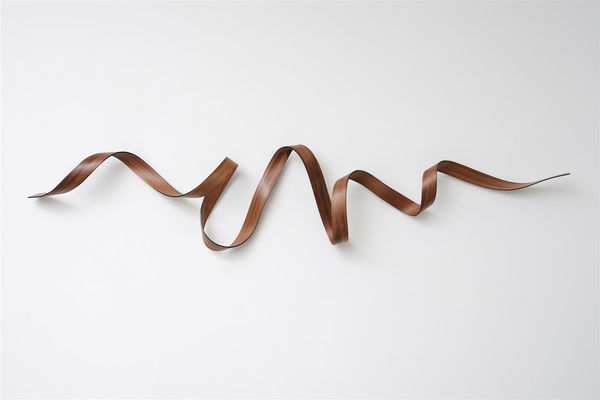 Ray Haydon Evolution IX, 2023 Carbon fibre, resin, walnut veneer 500 x 2600 x 200 mm