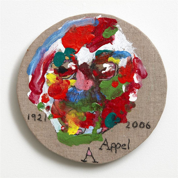 Brendan McGorry Appel, 2017 acrylic and charcoal on linen 23.0 x 23.0 cm