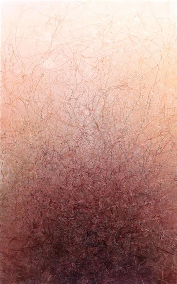 Anita Levering 647 - Vermigraph, 2016 watercolour on canvas 160.0 x 100.0 cm