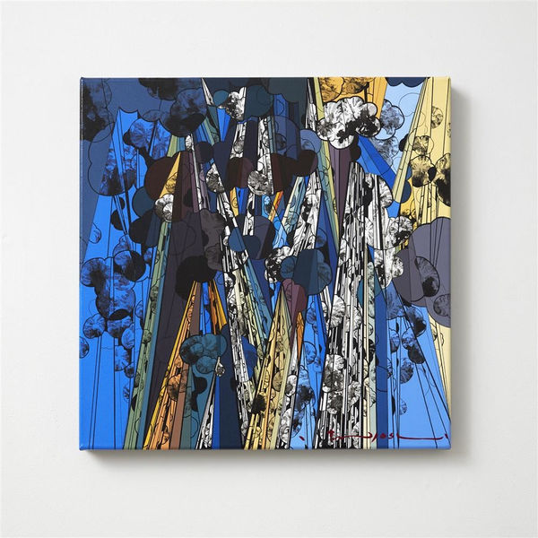 Shintaro & Yoshiko Nakahara Fortuitous, 2018 ink and acrylic on canvas 510 x 510 mm