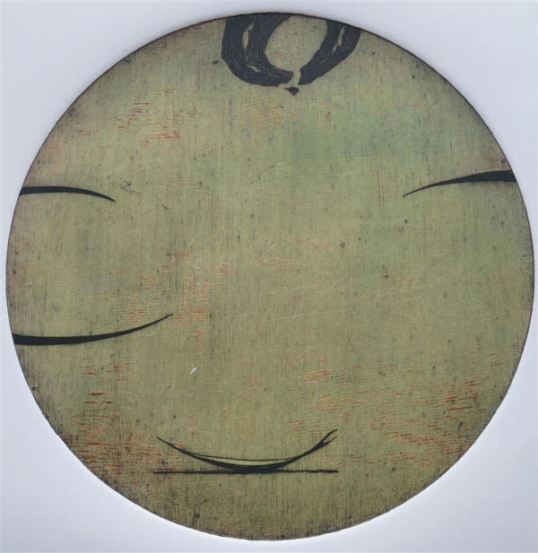 Simon Kaan Untitled (round), 2013 Intaglio woodcut on paper (Edition of 14) 76.0 x 56.0 cm