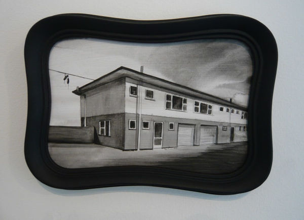 Josephine Cachemaille Tinny House, 2009 acrylic and gesso on board 85 x 140 mm