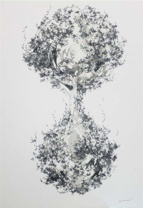 Yoshiko Nakahara Yoshiko Nakahara, Letting Up II, 2017 ink on card 42.6 x 29.7 cm