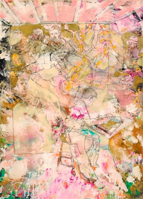 Brendan McGorry This Annunciation, 2009 Oil and charcoal on canvas 120.0 x 150.0 cm