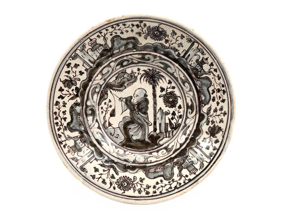 A Buddhist Monk small plate , Lisboa, 1660 – 1680