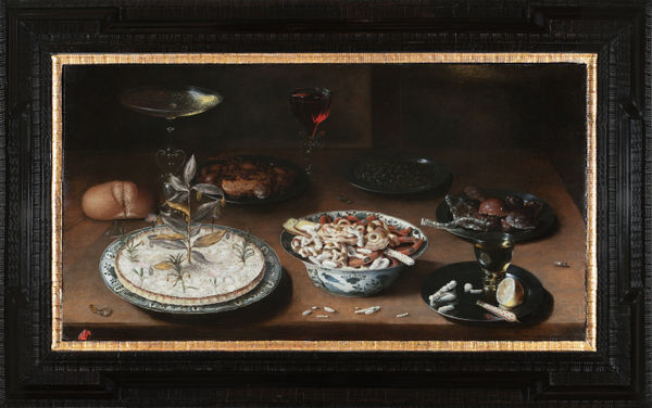 Osias Beert "The Elder" Natureza Morta da coleção de Carlos I, Rei de Inglaterra, Flanders, Antwerp, 1610 or earlier óleo s/ madeira (prancha s/ grade) Dim.: 57.0 × 105.0 cm