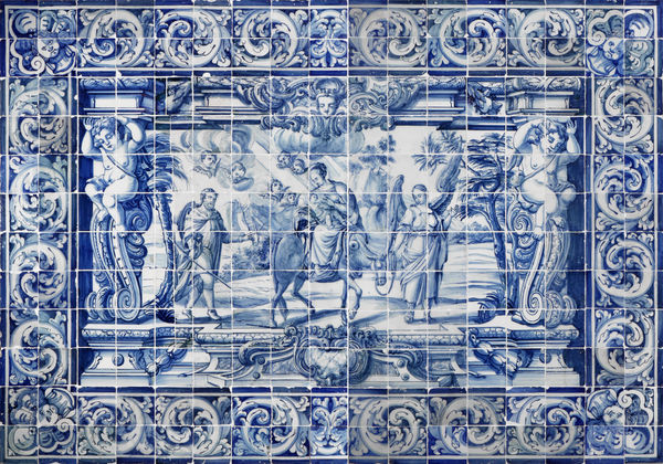 Tile Panel - Flight into Egypt, Portugal, 18th c. (1st half)