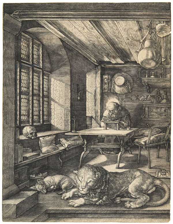 Albrecht Dürer, St Jerome in His Study (B. 60; M., Holl. 59), 1514