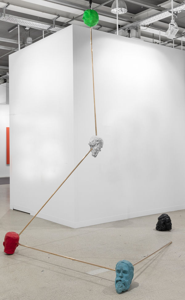 Goshka Macuga, International Institute of Intellectual Co-operation, Configuration 27, End of God: Madame Blavatsky, Giovanni Pico Della Mirandola, Monster of Frankenstein, Rabindranath Tagore, Charles Darwin, 2016, 2016