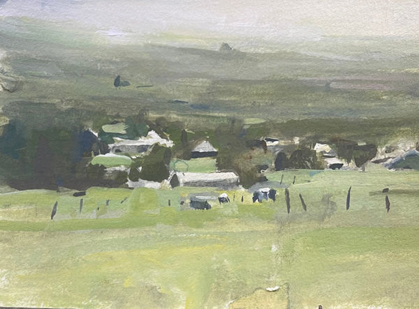 Best & Brightest 2026 Scott Weckbaugh SECOND PLACE "Green River Wyoming" Gouache 5"x7" $100