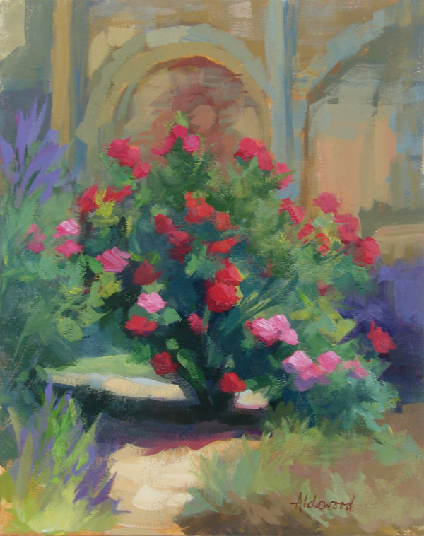 Best & Brightest 2026 Sherri Aldawood "Mission Roses" Gouache 10"x8" Smallworks $300