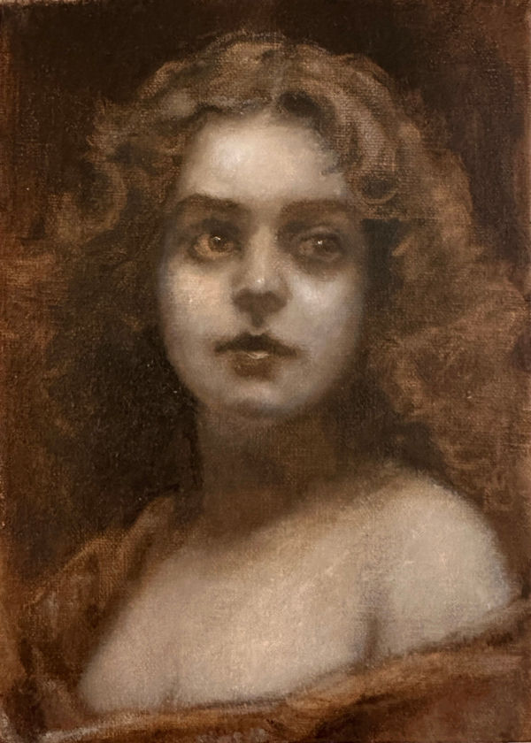 Best & Brightest 2026 Nancy Finnegan "Study for La Jeunesse" Oil 7"x5" Small Works $400