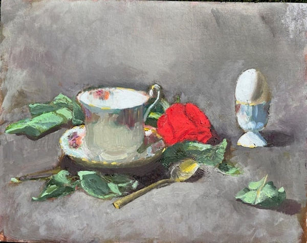 Best & Brightest 2026 Gary Sheriff "Olde English Rose China" Oil 11"x14" $500