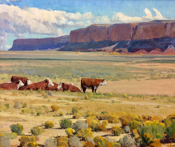 G. Russell Case, Cattle on the Plain, 2023