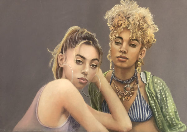 Best & Brightest 2026 Victoria Currens HONORABLE MENTION "Friends" Pastel 20"x14" $600