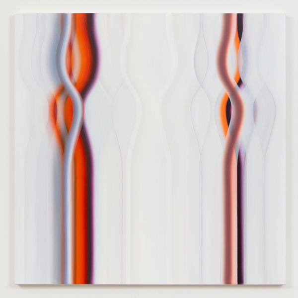 Marion Borgelt Strobe Series: Entwine No. 5, 2025 oil on canvas 120 x 120 cm