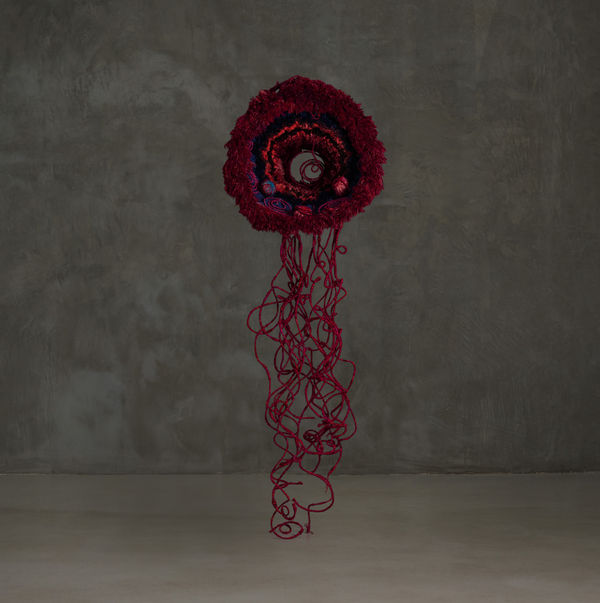 Tammy Kanat The Shechinah, 2025 wool, copper frame 195 x 78 x 65 cm