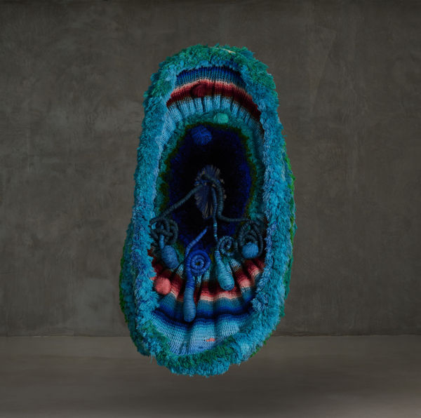 Tammy Kanat Miriam, 2025 wool, copper frame 200 x 95 x 55 cm