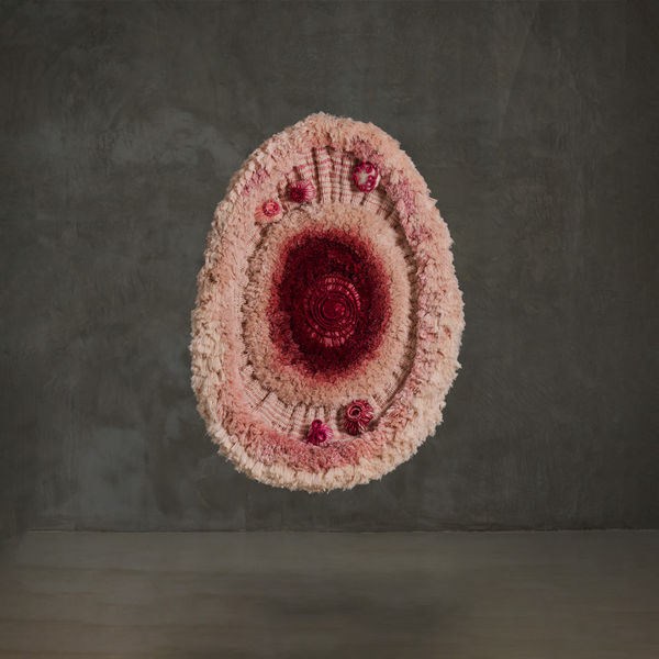 Tammy Kanat Sarah, 2025 wool, copper frame 150 x 100 x 40 cm