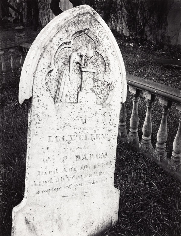 Ansel Adams, White Gravestone, Laurel Hill Cemetery, San Francisco, California, 1933