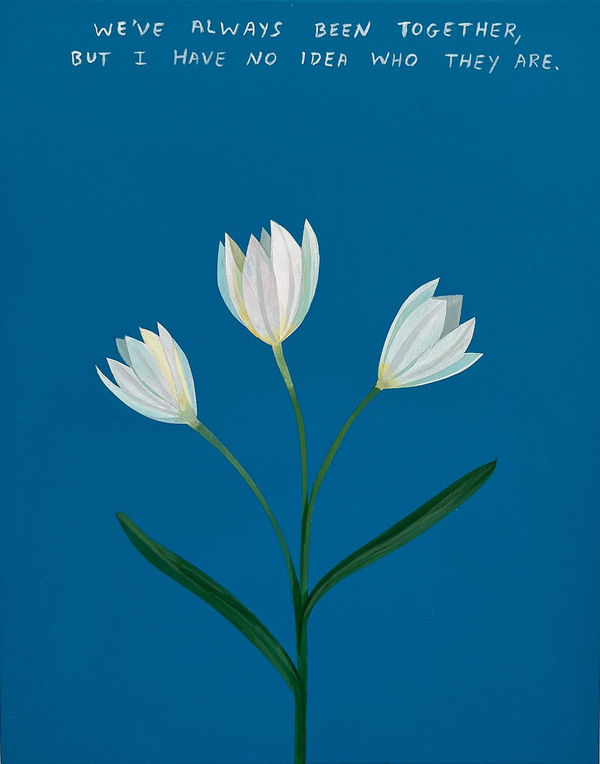 Michael Dumontier & Neil Farber We've always been together, but I have no idea who they are., 2024 Acrylic on board 10 x 8 inches