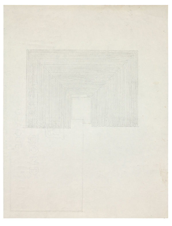 Dean Smith untitled [dsl_14], 2015 graphite on found vintage paper 8-3/8 x 6-1/2 inches