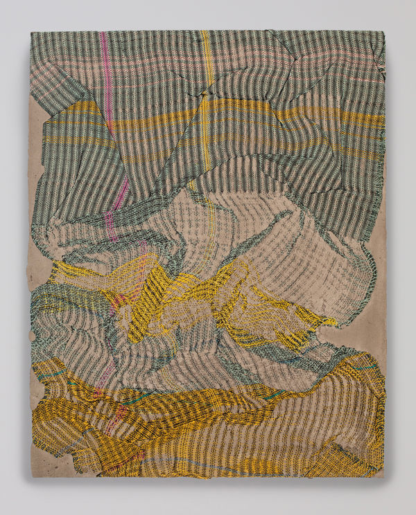 Crystal Gregory Soft Logic 1, 2024 Handwoven cast in concrete 30 x 24 x 2 inches