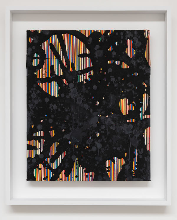 Tim Doud PSCW (M) 3, 2024 Acrylic and fabric on panel 25 x 21 inches 33.75 x 28 inches, framed
