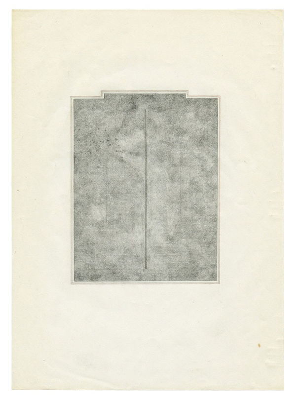 Dean Smith untitled [dsl_52], 2019 graphite on found vintage paper 16 x 12 15/16 inches framed