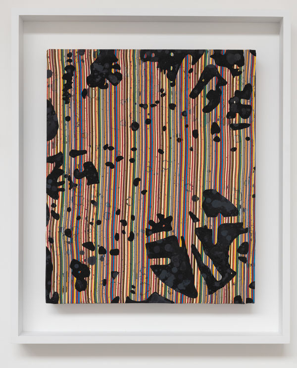 Tim Doud PSCW (M) 2, 2024 Acrylic and fabric on panel 25 x 21 inches 33.75 x 28 inches, framed
