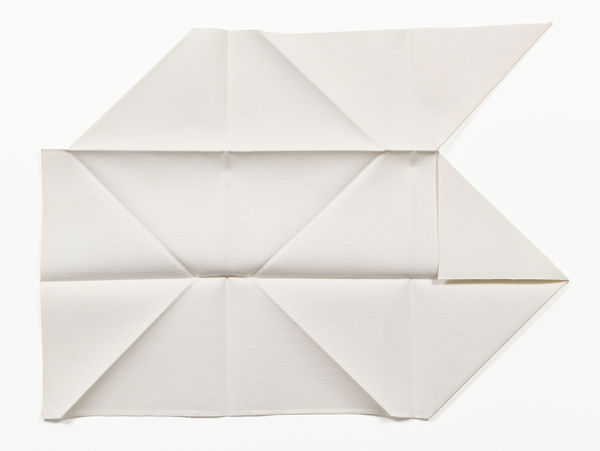 Jo Sandman Untitled (Folded Linen), 1974 (ca.) Folded fabric, linen 17.5 x 24 inches