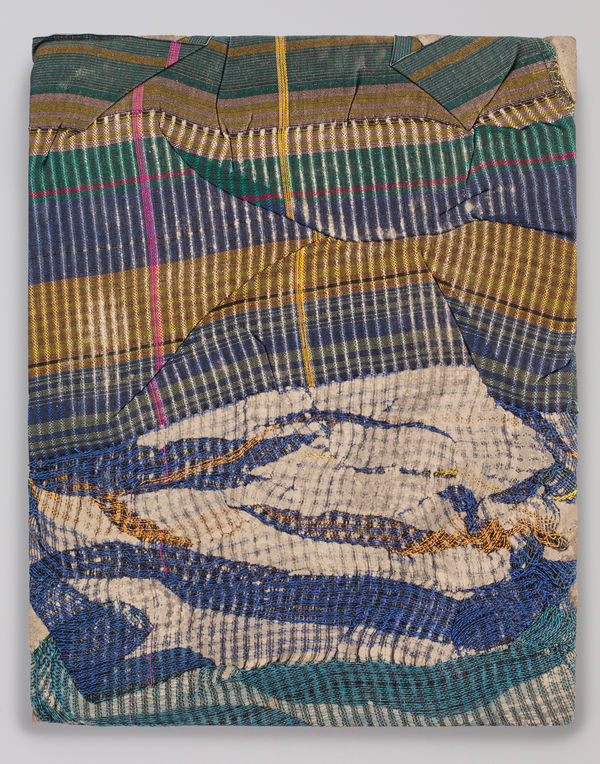 Crystal Gregory Soft Logic 2, 2024 Handwoven cast in concrete 30 x 24 x 2 inches