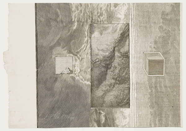 Dean Smith environment #2, 2014 collage of found illustrations 5 1/4 x 7 1/2 inches (artwork) framed