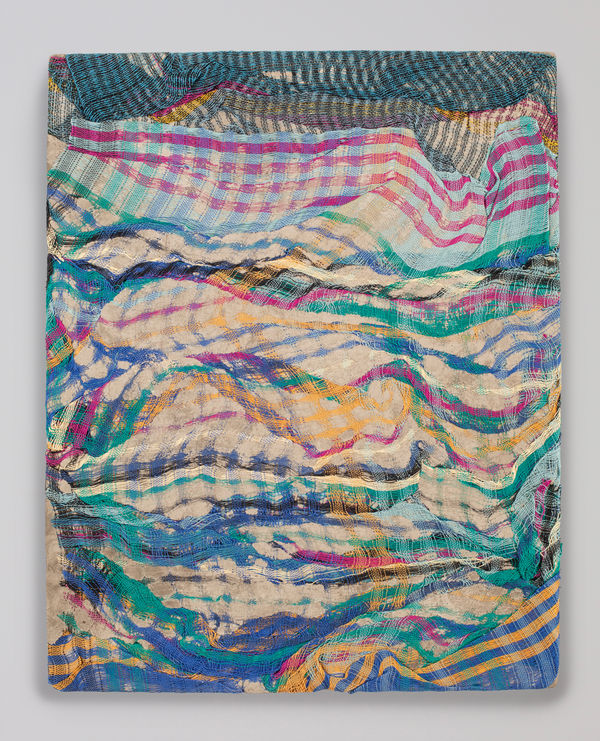 Crystal Gregory Movement in Form 1, 2024 Handwoven cast in concrete 30 x 24 x 2 inches