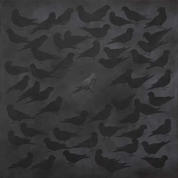 Firi Rahman Across the Sea VI, 2025 Acrylic on Canvas 122 x 122 cm 48 x 48 in