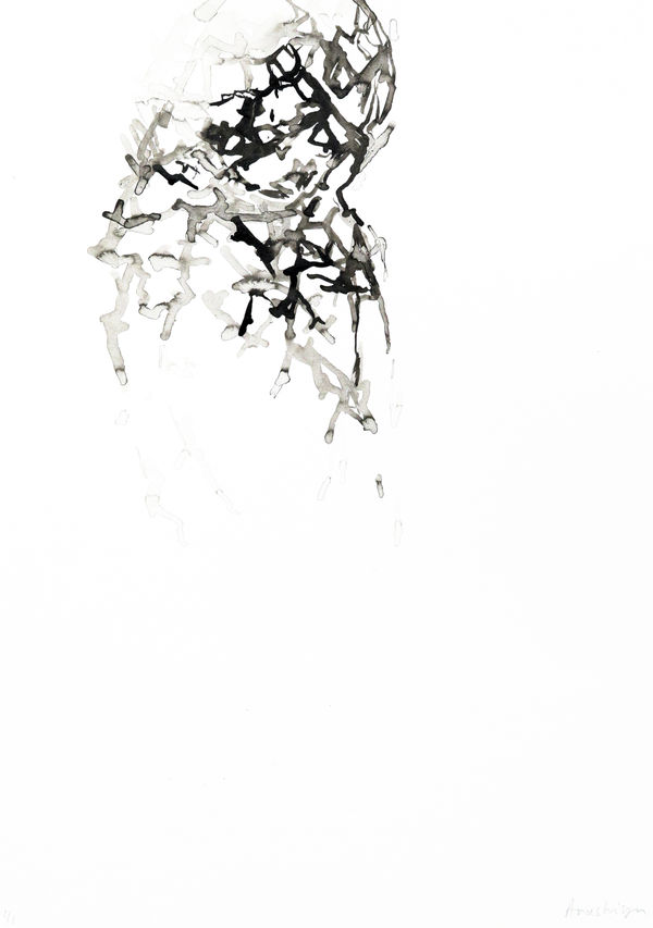 Anushiya Sundaralingam Fragmented 10, 2025 Indian Ink on Paper 42 x 30 cm 16 1/2 x 11 3/4 in