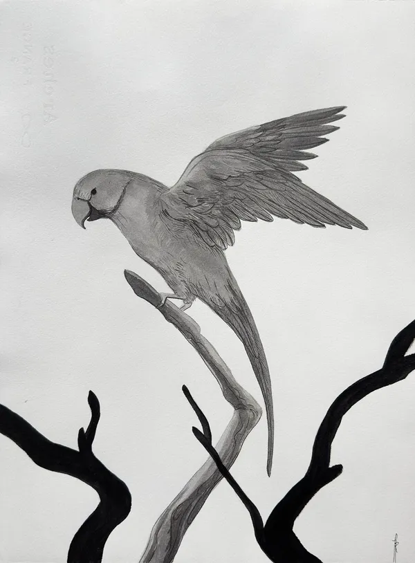 Firi Rahman The Journey XXII, 2025 Acrylic and Pen on Paper 38 x 28 cm 15 x 11 in