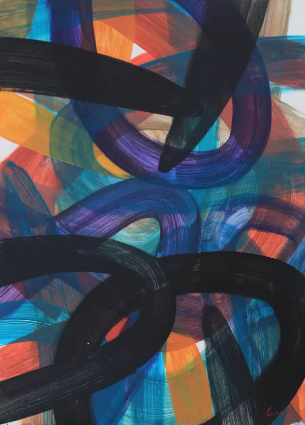 Pathum Gamage Station 52, 2025 Acrylic on Board 55.5 x 39.5 cm 21 7/8 x 15 1/2 in